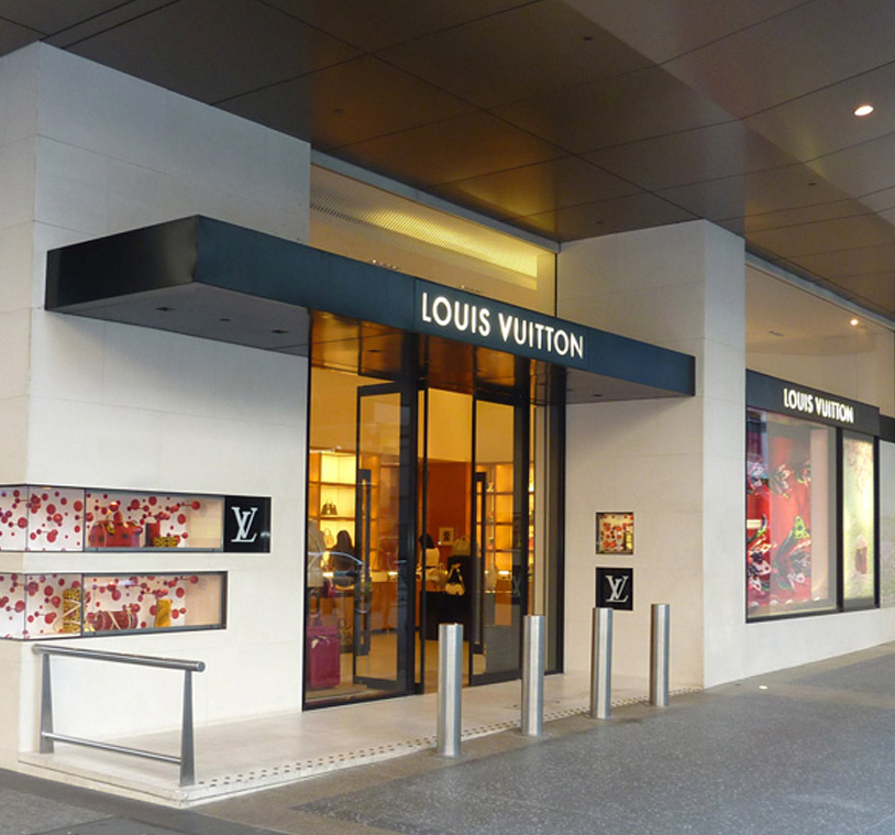 Shop fitout window furnishings - Louis Vuitton